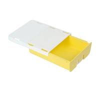OHPHCALL Self-adhesive under Desk Drawer Organizer for Pens and Glue, Plastic Slide-out Table Bottom Storage Box, for Office and Study Rooms, Yellow Desk Drawer Tray