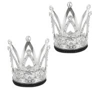 OHPHCALL Silver Crown Helmet Accessories Multi-functional 2pcs Metal and Rhinestone Decoration for Motorcycle and Bike Helmets for Outdoor Use