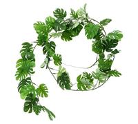 OHPHCALL Simulated Green Leaf Vine Artificial Leaf Rattan Silk Flower Never Die off Vibrantly Colored for Wall Decoration and Office