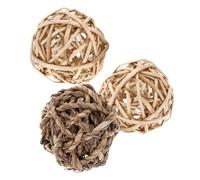 OHPHCALL Small Animal Chew Grass Natural Rattan Bunny Teething 3pcs Minimizing Destructive Habits for and Chinchillas Suitable for Cage Or Anywhere in The Home