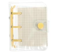 OHPHCALL Small Notebook Creative Notebook 3-ring Design Notepad Portable Lightweight Pvc Paper Metal Office School Use with Fashionable Appearance