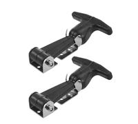 OHPHCALL Stainless Steel Draw Latches 2Pcs Flexible Rubber Hood Catch with T-Handle for Heavy Duty Tool Boxes and Cart Use