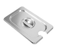 OHPHCALL Stainless Steel Jam Pan Lid for Snack and Fruit Containers, Lightweight 1/9 Size Basin Cover with Simple Design and Lovely Look, for Food Protection and Kitchen Use