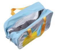 OHPHCALL Swimming Bag Gym Toiletry Organizer Compact Design Pu Material Zipper Closure Dry and Wet Separation Portable Travel Bag for Daily Travel and Vacation Double Layer Design