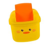 OHPHCALL Trash Can with Reliable Plastic Material Cute Yellow and Space-saving Design, Mini Trashcan Desktop for Office and Living Room Use