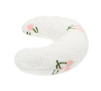 OHPHCALL U-shaped Pet Protection Pillow Comfortable Plush Nap Cushion for Dogs and Cats Spine for Peaceful Sleep Easy to Clean White Puppy and Kitten Cushion