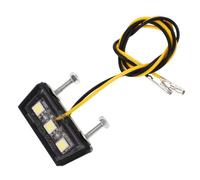 OHPHCALL Universal Motorcycle Screw Distance 26mm LED License Plate Light with White Pp Material Visibility and Easy Installation, for Motorcycles and Scooters