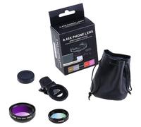 OHPHCALL Universal Smartphone Clip-On Lens 37mm 0.45X Wide Angle and 49UV Macro Two-in-One Phone Camera Lens Black for Mobile Photography