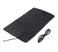 OHPHCALL USB Pet Heating Pad 3-level Carbon Fiber Heater, Black Heated Cushion for Reptiles and Small Animals, USB Powered Warm Mat Suitable for Indoor Pet Use