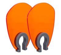OHPHCALL UV nail lamp shield covers, 2pcs fan shaped plastic orange, eye protection light blocking protector for home use