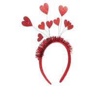 OHPHCALL Valentine's Day Heart Shaped Head Band Hair Accessories for Women Red Hair Decor