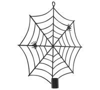 OHPHCALL Vintage Black Metal Spider Web Candle Holder for Indoor Use and Dining Table, Sturdy and Stable Taper Candlestick Holder with Retro Elegant Design for Halloween Home Décor
