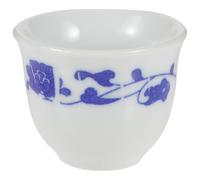 OHPHCALL Vintage Chinese Ceramic Small Tea Cup for Worship and Offering, Mini Decorative Cup, Traditional Gong Fu Teacup for Home and Buddhist Altar Use