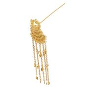 OHPHCALL Vintage Peacock Tassel Hairpin Gold Hair Bow Clip Retro Hair Accessories for Women