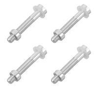 OHPHCALL Vinyl Record Player Turntable Screws 4pcs Silver Aluminum Headshell Mounting Screws for Maintenance and DIY Repair
