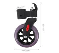 OHPHCALL Walker Replacement Wheels 4 Inch Swivel Locking Caster Wheel Assembly, Pp Pvc, for Walker and Wheelchair, for Seniors and Caregivers, Daily Mobility Outdoors