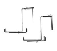 OHPHCALL Wall Mounted Plant Pots Outdoor Steel Plant Hanger with Easy Hanging Feature, Practical Flower Box Stand for Balcony and Window Box Brackets, Sturdy Iron Flowerpot Supply Rack