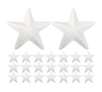 OHPHCALL White Foams Stars, 20pcs Poly-styrene Craft Foam Stars Christmas Tree Hanging Foam Star Ornament for Craft Projects Supplies 5cm