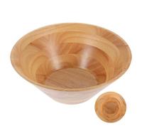 OHPHCALL Wooden Salad Bowl 5 Pcs Cone Shaped Wood Bowl Khaki Retro Heat Resistant Practical Multi-use for Fruit Serving