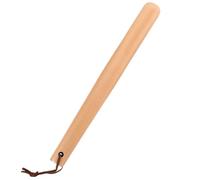OHPHCALL Wooden Shoe Horn Long Handle Lightweight Shoe Helper for Seniors Women Men Smooth Surface Reduces Bending Strain Easy-grip Design with Hanging for Convenient Storage and Travel