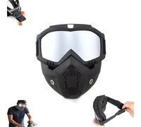 Ohphnt Detachable Full Face Goggle Mask,Goggle Mask For Welding & Riding,Anti-Fog Windproof Motorcycle Face-Mask-Full Face,High-definition Vision,Strong And Impact Resistant(E)