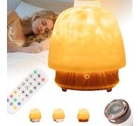 Ohphnt Lunie Fire Lamp,lunie Oceanwave Lamp,Night Light & Bluetooth Noise Machine,Lampshade & Bluetooth Speaker & Remote Control & 16 Colors, Ocean Wave Projector Light with Speaker,360° Full-C