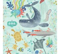 Ohpopsi Beneath The Waves Ocean Multicolour Wallpaper