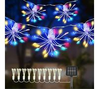 Ohromcoli Solar Lights Outdoor Garden - 200LEDs 10pcs Firework s Solar Garden Lights Outdoor IP65 Waterproof for Lawn Backyard Fence Pathway(Colorful)
