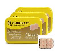Ohropax Classic Wax Mouldable Earplugs 3 Packs (18 Pairs)