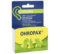 OHROPAX Young Earplugs - For Ears with Smaller Ear Canals - Soft Foam In-Ear Plugs - Sound Insulation Value SNR 35dB - Ideal for Rest, Concentration and Leisure - Pack of 10