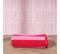 OHS 1 Piece Bath Towel, Ultra Soft 100% Cotton Highly Absorbent Quick-Dry Luxurious Pink Striped Bath Towels for Bathroom Hotel Spa Quality, 70x115cm