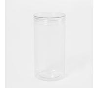 OHS 1 X Storage Jar Round Plastic Food Organiser Tea Coffee Sugar Holder, Large