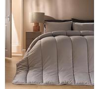 OHS 10.5 Tog Coverless Duvet King Size, Soft Warm Microfibre Fabric Comfortable Coverless Duvet Camping Summer Winter Washable Quilt King Size Duvets with Pillowcases, Silver