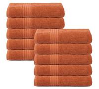 Ohs 10 Pack Of 100% Cotton Bath Sheet, 90 X 150Cm - Burnt Orange