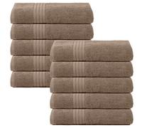 Ohs 10 Pack Of 100% Cotton Bath Sheet, 90 X 150Cm - Mocha