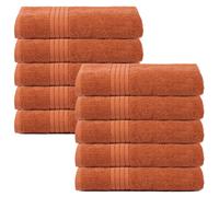 OHS 10 Pack of 100% Cotton Bath Sheet Bathroom Towel in Burnt Orange OHS Burnt Orange Bath Sheet