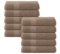 OHS 10 Pack of 100% Cotton Bath Sheet Bathroom Towel in Light Beige OHS Light Beige Bath Sheet