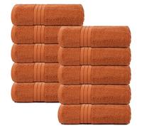 Ohs 10 Pack Of 100% Cotton Bath Towel, 70 X 115Cm - Burnt Orange