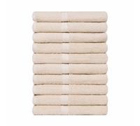 Ohs 10 Pack Of 100% Cotton Hand Towel, 50 X 80Cm - Beige