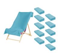 OHS 10 X Plain Microfiber Quick Dry Bath Beach Towel