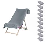 OHS 10 x Plain Microfiber Quick Dry Bath Beach Towel in Charcoal OHS Charcoal