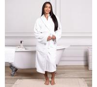 OHS 100% Cotton Towel Bath Robe in White OHS White One Size