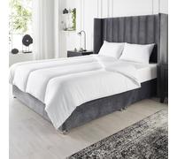 OHS 15 Tog Double Duvet, Soft Like Down Extra Warm Winter Bedding Thick Cosy Quilt for Cold Weather Soft Touch Cover Non-Allergenic Machine Washable Winter Quilt Duvet Double UK Made, White