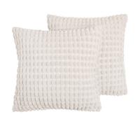 OHS 2 Pack Bobble Cushion Cover , Cream - 45 X 45Cm