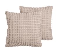 OHS 2 Pack Bobble Cushion Cover , Natural - 45 X 45Cm