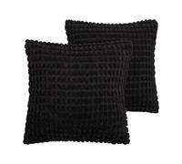 OHS 2 Pack Bobble Cushion Covers Home Decor Set in Black | Size: 45 cm x 45 cm OHS Black 45 cm x 45 cm