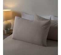 Ohs 2 Pack Brushed Cotton Soft Fleece Housewife Pillowcases - Natural
