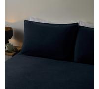 Ohs 2 Pack Brushed Cotton Soft Fleece Housewife Pillowcases - Navy