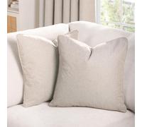 OHS 2 Pack Covers for Cushions Woven Texture Cushion with Hidden Zipper, Soft Linen Textured Design Pillow Covers For Sofa Bed Living Room, Natural-45x45cm