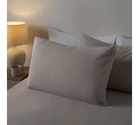 OHS 2 Pack Essential Brushed Cotton Soft Housewife Pillowcases in Natural | Size: Standard Pillow Case OHS Natural Standard Pillow Case